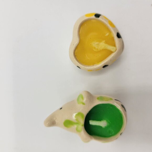 Miniature Ceramic Elephant & Heart Shaped Tealight Doll House Wax Candles - Picture 5 of 6
